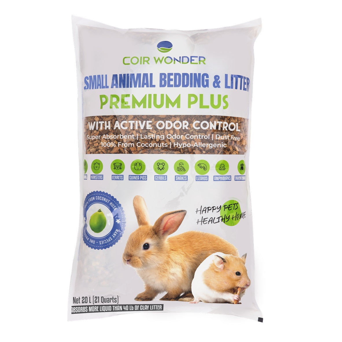 Coir Wonder Small Animal Bedding & Litter Substrate Coirlitter