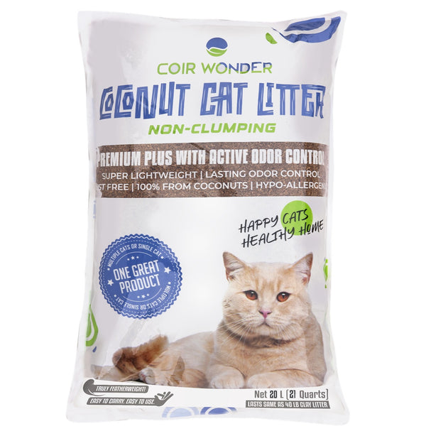 Coir Wonder Coconut Cat Litter – Natural, Lightweight & Odor-Controlled - 20 Liter Bag